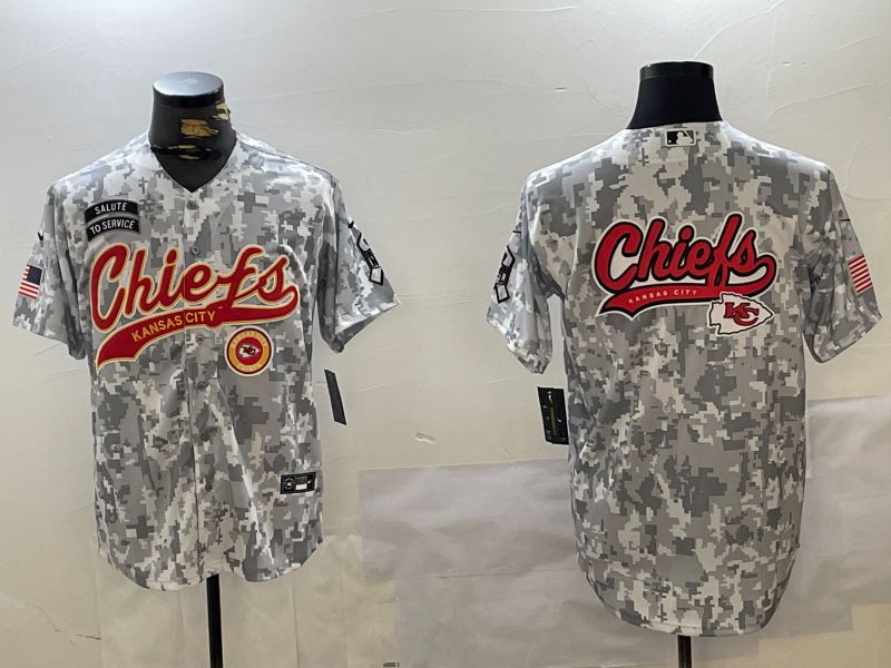 Men Kansas City Chiefs Blank Nike Arctic Camo 2024 Salute to Service Limited NFL Jersey style 6->kansas city chiefs->NFL Jersey
